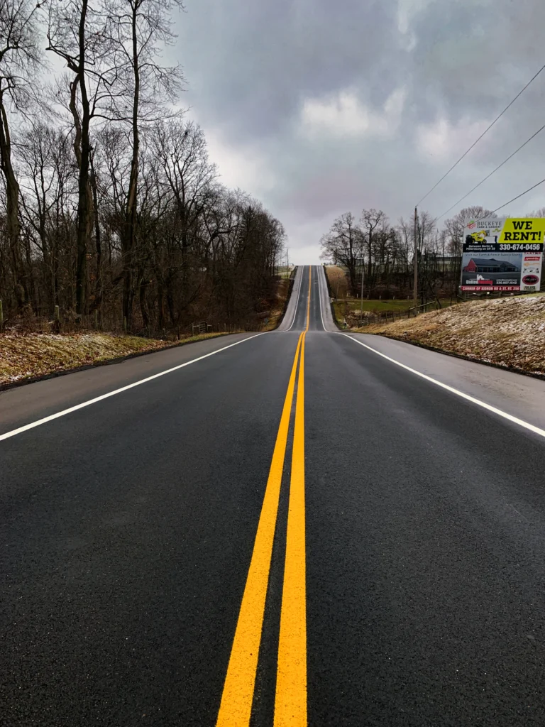 Ohio road ahead, illustrating Ohio tint laws for car windows